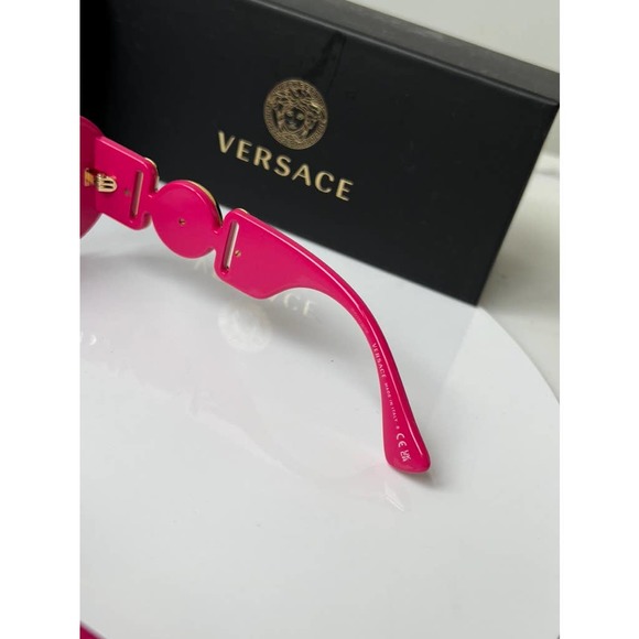 NEW Versace VE4426BU Dark Pink Crystal Logo Sunglasses - Picture 12 of 13